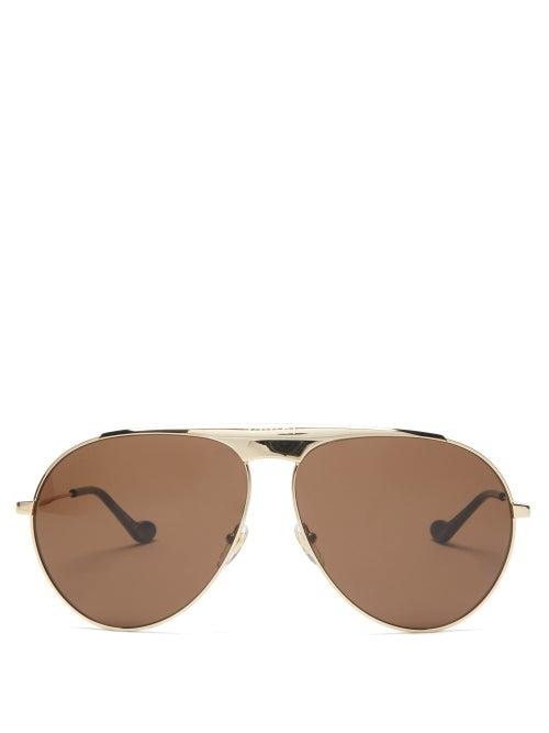 Gucci Eyewear - Aviator Metal Sunglasses - Mens - Gold