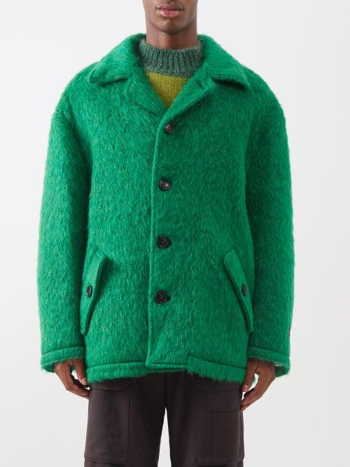Marni - Oversized Faux-fur Jacket - Mens - Green