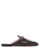 Matchesfashion.com Tod's - Double T Backless Leather Loafers - Womens - Black
