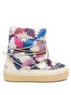 Isabel Marant - Zimlee Printed Padded Ankle Boots - Womens - Pink