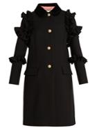 Gucci Ruffle-trimmed Single-breasted Wool Coat