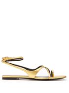 Matchesfashion.com Saint Laurent - Gia Gold Leather Sandals - Womens - Gold