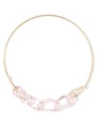 Annika Inez - Gloss Glass & 14kt Gold-filled Necklace - Womens - Light Pink