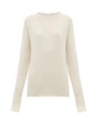 Matchesfashion.com Raey - Sheer Raw Edge Crew Neck Cashmere Sweater - Womens - Ivory