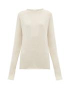 Matchesfashion.com Raey - Sheer Raw Edge Crew Neck Cashmere Sweater - Womens - Ivory