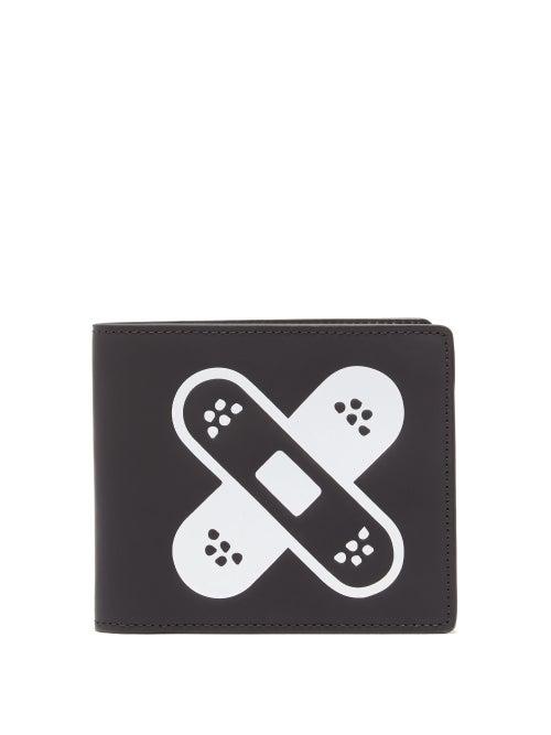 Matchesfashion.com Maison Margiela - Four Stitch Logo Patch Leather Wallet - Mens - Black White