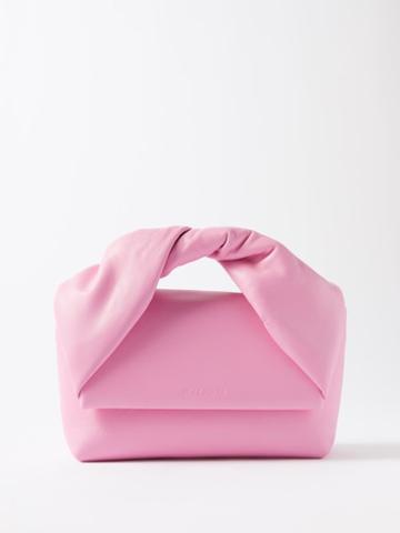 Jw Anderson - Twister Medium Leather Cross-body Bag - Womens - Pink