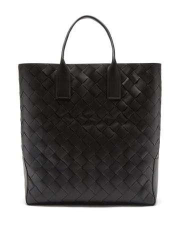 Mens Bags Bottega Veneta - Intrecciato Leather Tote Bag - Mens - Black
