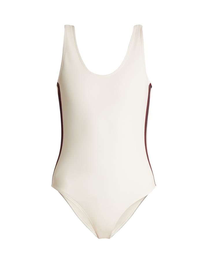 Albus Lumen Costa Grosgrain-trimmed Swimsuit