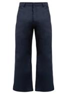 Martine Rose High-rise Kick-flare Cotton Cropped Trousers