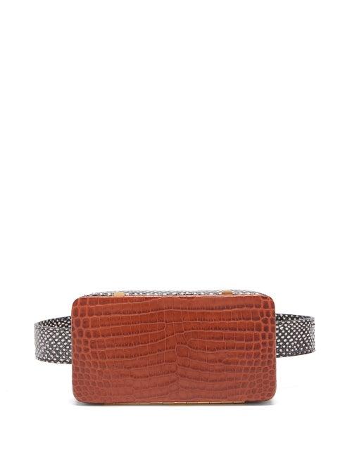 Matchesfashion.com Lutz Morris - Evan Crocodile-effect Leather Belt Bag - Womens - Tan