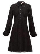 Matchesfashion.com No. 21 - Crystal Embellished Cotton Blend Lace Dress - Womens - Black Navy