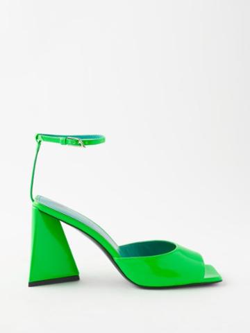 The Attico - Piper 85 Square-toe Pvc Sandals - Womens - Bright Green