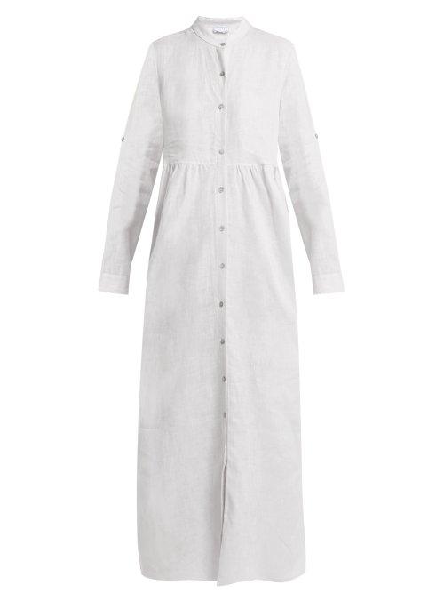Matchesfashion.com Gioia Bini - Emma Linen Shirtdress - Womens - White