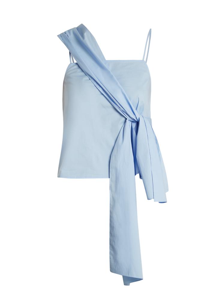 Elizabeth And James Montgomery Stretch-cotton Poplin Top