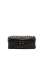 Matchesfashion.com Bottega Veneta - Intrecciato Leather Watch Case - Mens - Black