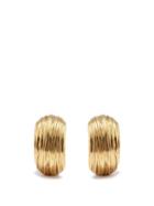 Saint Laurent - Dome Engraved Clip Earrings - Womens - Gold