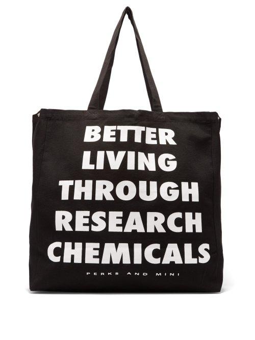 Matchesfashion.com P.a.m. - B.l.t.r.c. Printed Cotton Canvas Tote Bag - Mens - Black