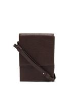 Matchesfashion.com Lemaire - Satchel Small Grained-leather Bag - Mens - Dark Brown