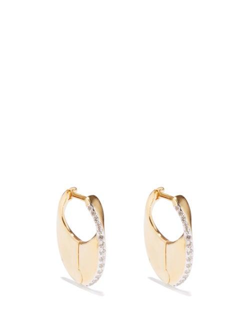 Otiumberg - Siren Topaz & 14k Gold-vermeil Hoop Earrings - Womens - Gold Multi