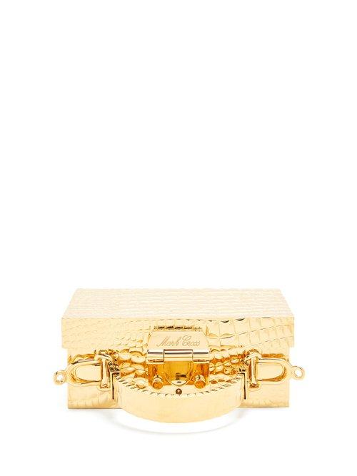 Matchesfashion.com Mark Cross - Grace Mini Brass Box Bag - Womens - Gold