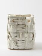 Bottega Veneta - Small Pliss Intrecciato-leather Bucket Bag - Womens - White