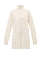 Matchesfashion.com Chlo - Contrast Panel Wool Blend Sweater - Womens - Ivory