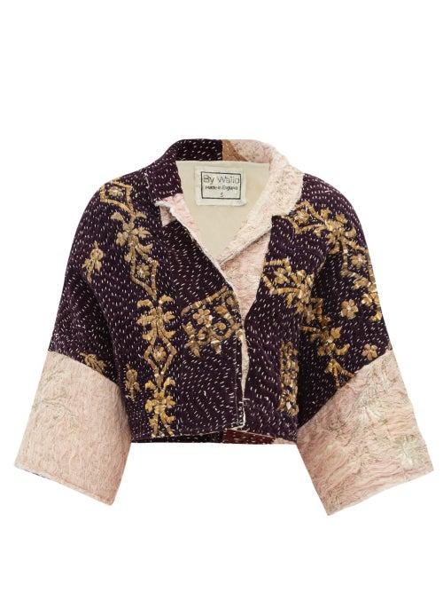 Matchesfashion.com By Walid - Lamia 19th Century Victorian Silk Cropped Jacket - Womens - Cream Multi