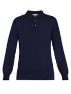 Brunello Cucinelli Point-collar Wool-cashmere Blend Polo Shirt