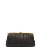 Matchesfashion.com Mark Cross - Susannah Pleated Nappa-leather Clutch - Womens - Black