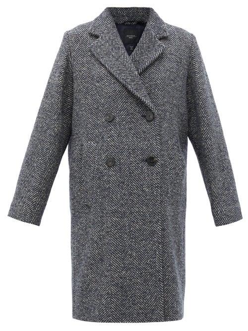 Matchesfashion.com Weekend Max Mara - Stiria Coat - Womens - Navy White