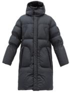 2 Moncler 1952 - Fussa Hooded Longline Down Coat - Mens - Black