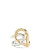 Charlotte Chesnais - Blaue 18kt Gold-plated & Silver Ring - Womens - Silver Gold
