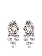 Matchesfashion.com Sonia Rykiel - Crystal Embellished Drop Earrings - Womens - Silver