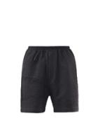 Matchesfashion.com By Walid - Blaze Upcycled Cotton Patchwork Shorts - Mens - Black