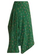 Preen By Thornton Bregazzi Matilda Floral-print Silk Skirt