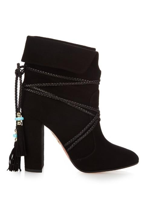 Aquazzura X Poppy Delevingne Moonshine Ankle Boots