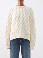 Raey - Organic-wool Blend Cable Knit Sweater - Womens - Ivory