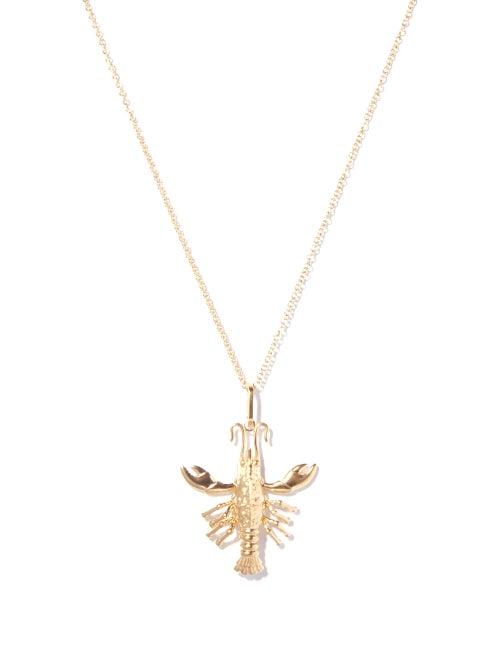 Ladies Jewellery Saint Laurent - Lobster Pendant Necklace - Womens - Gold