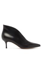 Matchesfashion.com Gianvito Rossi - Vania 55 Leather Ankle Boots - Womens - Black