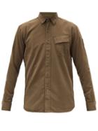 Matchesfashion.com Belstaff - Asymmetric-pocket Cotton Shirt - Mens - Dark Green