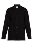 Matchesfashion.com Wooyoungmi - Slit Hem Cotton Shirt - Mens - Black