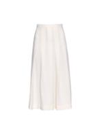 Mother Of Pearl Dune Wool-piqu Pleated Midi Skirt