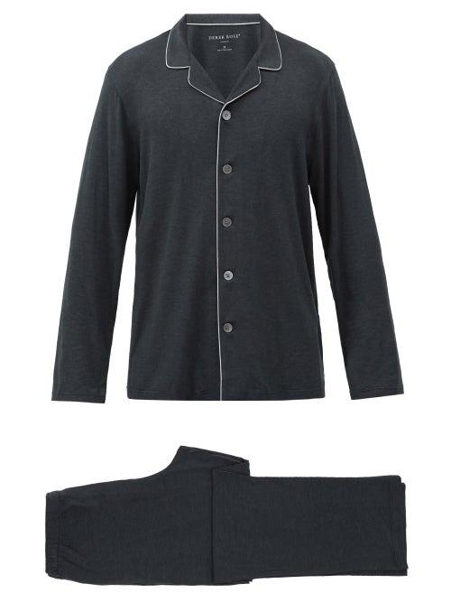 Derek Rose - Marlowe Stretch-jersey Pyjamas - Mens - Grey