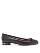 Matchesfashion.com Christian Louboutin - La Massine Leather Ballet Flats - Womens - Black