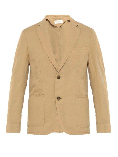 Matchesfashion.com Officine Gnrale - Cotton Blend Blazer - Mens - Tan
