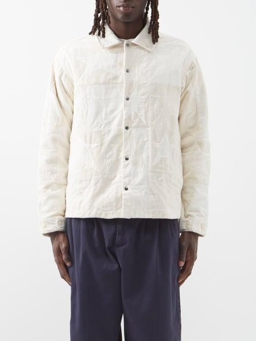 Story Mfg. - Work Patchwork Organic-cotton Jacket - Mens - Ecru