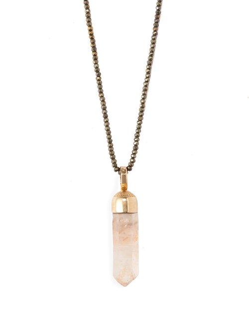 Matchesfashion.com Luis Morais - Gold Crystal Pendant Necklace - Mens - Gold