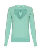 Christopher Kane Love Heart Wool And Cashmere-blend Sweater