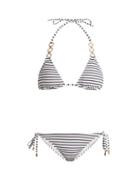 Matchesfashion.com Melissa Odabash - Hamptons Triangle Bikini - Womens - White/blue